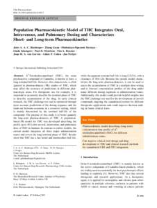 Clin Pharmacokinet DOIs40262ORIGINAL RESEARCH ARTICLE  Population Pharmacokinetic Model of THC Integrates Oral,