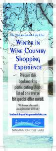 The Niagara-on-the-Lake Effect  Winter in Wine Country Shopping Experience