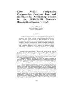 Lexis Nexus Complexus: Comparative Contract Law and International Accounting Collide in