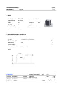 Component specification BMI1606PWLA Buzzer MBWE