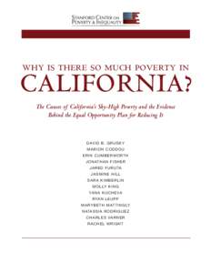 why is there so much poverty in  california? The Causes of California’s Sky-High Poverty and the Evidence Behind the Equal Opportunity Plan for Reducing It