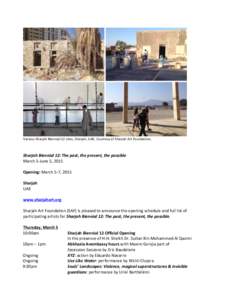    Various	
  Sharjah	
  Biennial	
  12	
  sites,	
  Sharjah,	
  UAE.	
  Courtesy	
  of	
  Sharjah	
  Art	
  Foundation.	
    