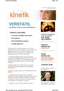 Kinetik E-Newsletter  Page 1 of 2 Is this email not displaying correctly? View it in your browser
