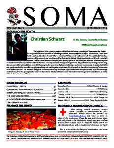 SOMA  VOLUME 26 : 1 SPEAKER OF THE MONTH:  SEPTEMBER 2013