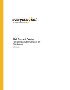 AprilMail Control Center For Domain Administrators of Distributors Version 2.5.5