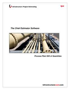 The Chief Estimator Software  Process Plant Bill of Quantities Bill Of Quantities Process Plant Project Bill of Quantities