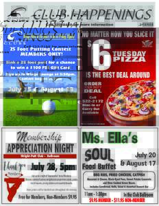 CLUB HAPPENINGS  WRIGHT-PATTERSON AIR FORCE BASE Callfor more information