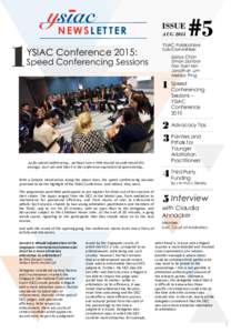 NEWSLETTER  1 YSIAC Conference 2015: