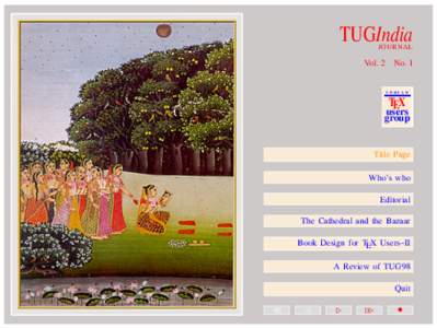 TUGIndia JOURNAL Vol. 2  No. 1