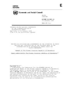 UNITED NATIONS Economic and Social Council Distr. LIMITED