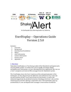 UserDisplay – Operations Guide VersionContents: 1. Overview 2.