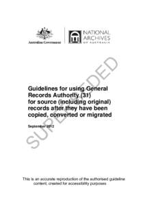 Guidelines for using General Records Authority (31) for source (including original) records ~ Accessible Version for publishing to the Web