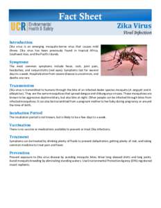 Fact Sheet  Zika Virus Viral Infection  Introduction