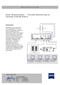 Spectral Sensors by Carl Zeiss  Color Measurement - Process Monitoring on Vacuum Coating Plants  INTRODUCTION