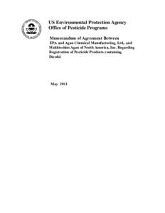 US EPA - Memorandum of Agreement between the EPA and Agan Chemical Manufacturing, Ltd