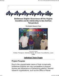 Home Page  1 of 3 http://nia.ecsu.edu/ureoms2003/teamdolphin/index.htm