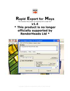 Rapid Export for Maya 