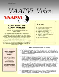 JanuaryVAAPVi Voice In this Issue:  HAPPY NEW YEAR