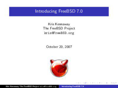 Thread / Berkeley Software Distribution / Symmetric multiprocessing / Kernel / X86-64 / Operating system / Comparison of BSD operating systems / Computing / Computing platforms / FreeBSD