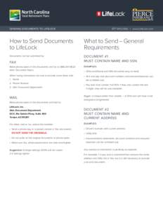 SENDING DOCUMENTS TO LIFELOCK | www.LifeLock.com How to Send Documents to LifeLock