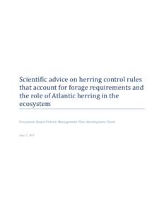 Scientific advice on herring control rules that account for forage requirements and the role of Atlantic herring in the ecosystem Ecosystem Based Fishery Management Plan Development Team
