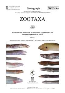 Systematics and biodiversity of eels (orders Anguilliformes and Saccopharyngiformes) of Taiwan