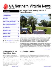 AIA Northern Virginia News  Volume LV, Issue 4 September-October 2016