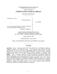 RECOMMENDED FOR FULL-TEXT PUBLICATION Pursuant to Sixth Circuit I.O.Pb) File Name: 15a0078p.06 UNITED STATES COURT OF APPEALS FOR THE SIXTH CIRCUIT