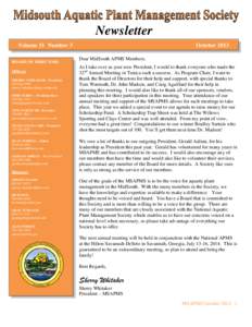 Newsletter Volume 31 Number 3 BOARD OF DIRECTORS Officers SHERRY WHITAKER – President