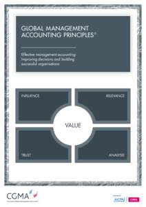 GLOBAL MANAGEMENT ACCOUNTING PRINCIPLES © Effective management accounting: Improving decisions and building successful organisations
