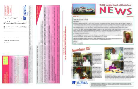 Florida / University of Florida / Agriculture / Institute of Food and Agricultural Sciences / Everglades / Sugarcane / Tillage