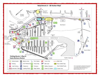 ‘Attachment A – SB Harbor Map’ . Free vehicle parking at Pershing Park