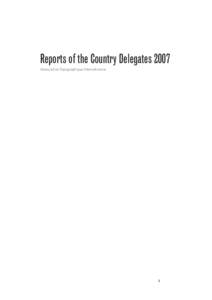 Reports of the Country Delegates 2007 Association Typographique Internationale   2007 Country Delegate Reports