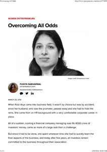 Overcoming All Odds  1 of 4 http://www.entrepreneur.com/article