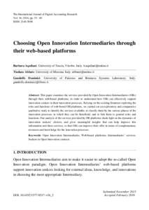 Crowdsourcing / Innovation / Open innovation intermediaries / Web 2.0 / Management science / Technological change / Collective intelligence / Change / Innovation intermediary / Innovation Exchange / InnoCentive / Open innovation