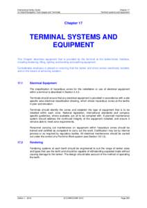 International Safety Guide for Inland Navigation Tank-barges and Terminals Chapter 17 Terminal systems and equipment