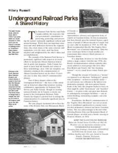 H i l a r y Russell  Underground Railroad Parks A Shared History The Josiah Henson house, where its