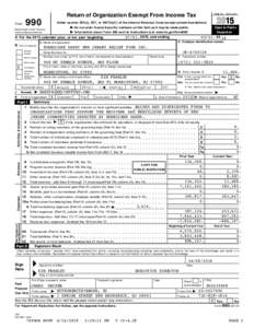 Under section 501(c), 527, or 4947(a)(1) of the Internal Revenue Code (except private foundations)  À¾µ¹ Do not enter Social Security numbers on this form as it may be made public.