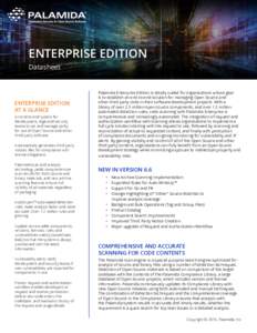 ENTERPRISE EDITION Datasheet ENTERPRISE EDITION AT A GLANCE An end-to-end system for