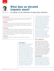 clinical  What does an elevated troponin mean? Bo Xu Andrew I MacIsaac