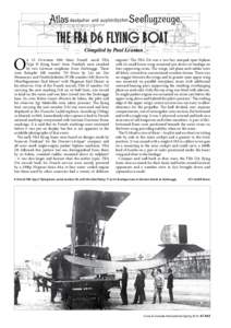 THE FBA D6 FLYING BOAT  O Compiled by Paul Leaman