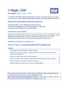 H-Diplo/ISSF Roundtable, Vol. 6, No[removed])