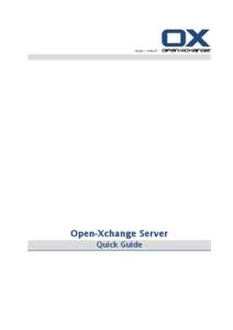 bla  Open-Xchange Server Quick Guide bla