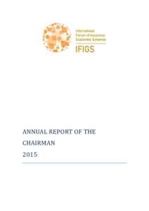 ANNUAL REPORT OF THE CHAIRMAN 2015 CONTENTS Message from the Chair