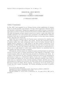 Reprints in Theory and Applications of Categories, No. 15, 2006, pp. 1–13.  DIAGONAL ARGUMENTS