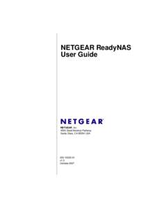 NETGEAR ReadyNAS User Guide NETGEAR, IncGreat America Parkway Santa Clara, CAUSA