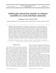 MARINE ECOLOGY PROGRESS SERIES Mar Ecol Prog Ser Vol. 275: 33–45, 2004  Published July 14