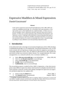 Empirical Issues in Syntax and Semantics 8 O. Bonami & P. Cabredo Hofherr (eds, pp. 123–141 http://www.cssp.cnrs.fr/eiss8  Expressive Modifiers & Mixed Expressives