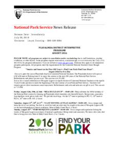 National	Park	Service	 U.S.	Department	of	the	Interior Canaveral National Seashore 212 S. Washington Ave. Titusville, FL 32796