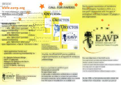 visit us at:  www.eavp.org CALL FOR PAPERS